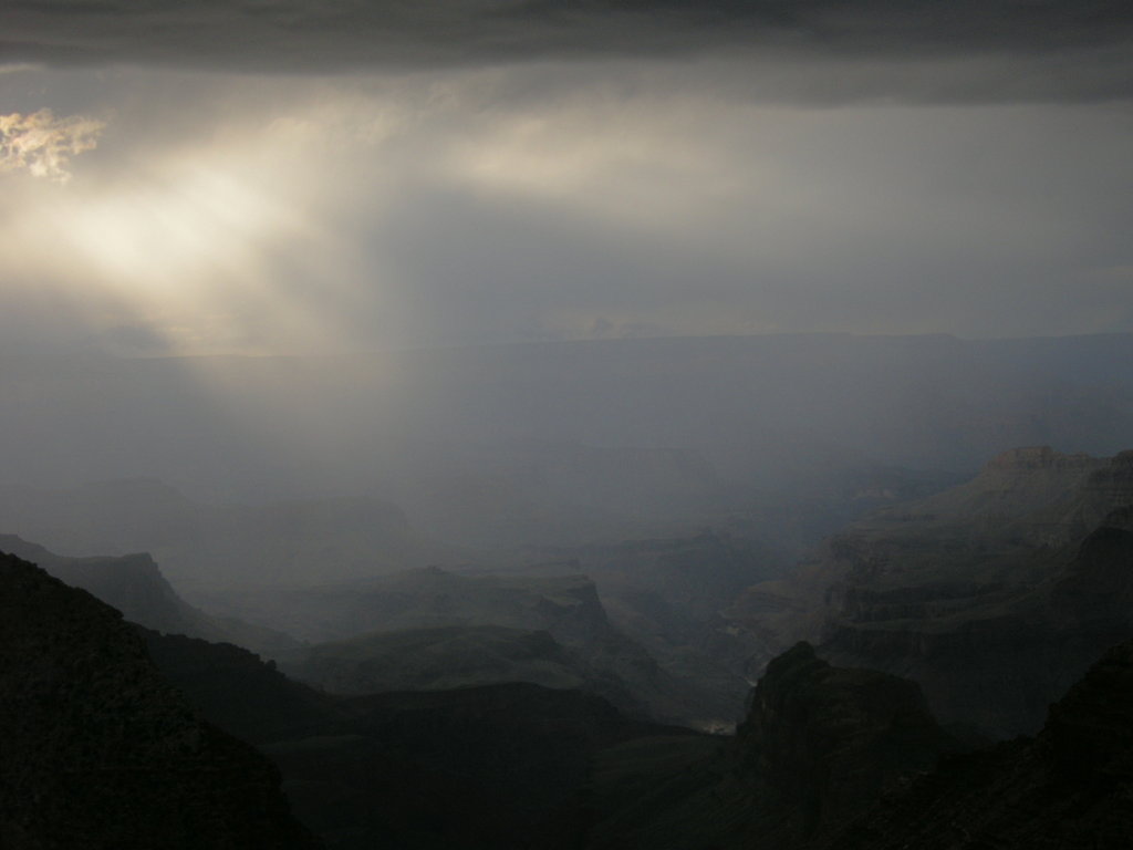 A dark day at the Grand Canyon