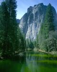 Merced River and Yosemite Valley Wall
