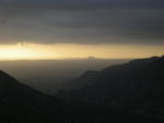 Downtown Los Angeles from above San Gabriel Canyon