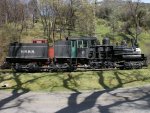 Hetch Hetchy Railroad Number 6, Class C Shay locomotive on display at El Portal