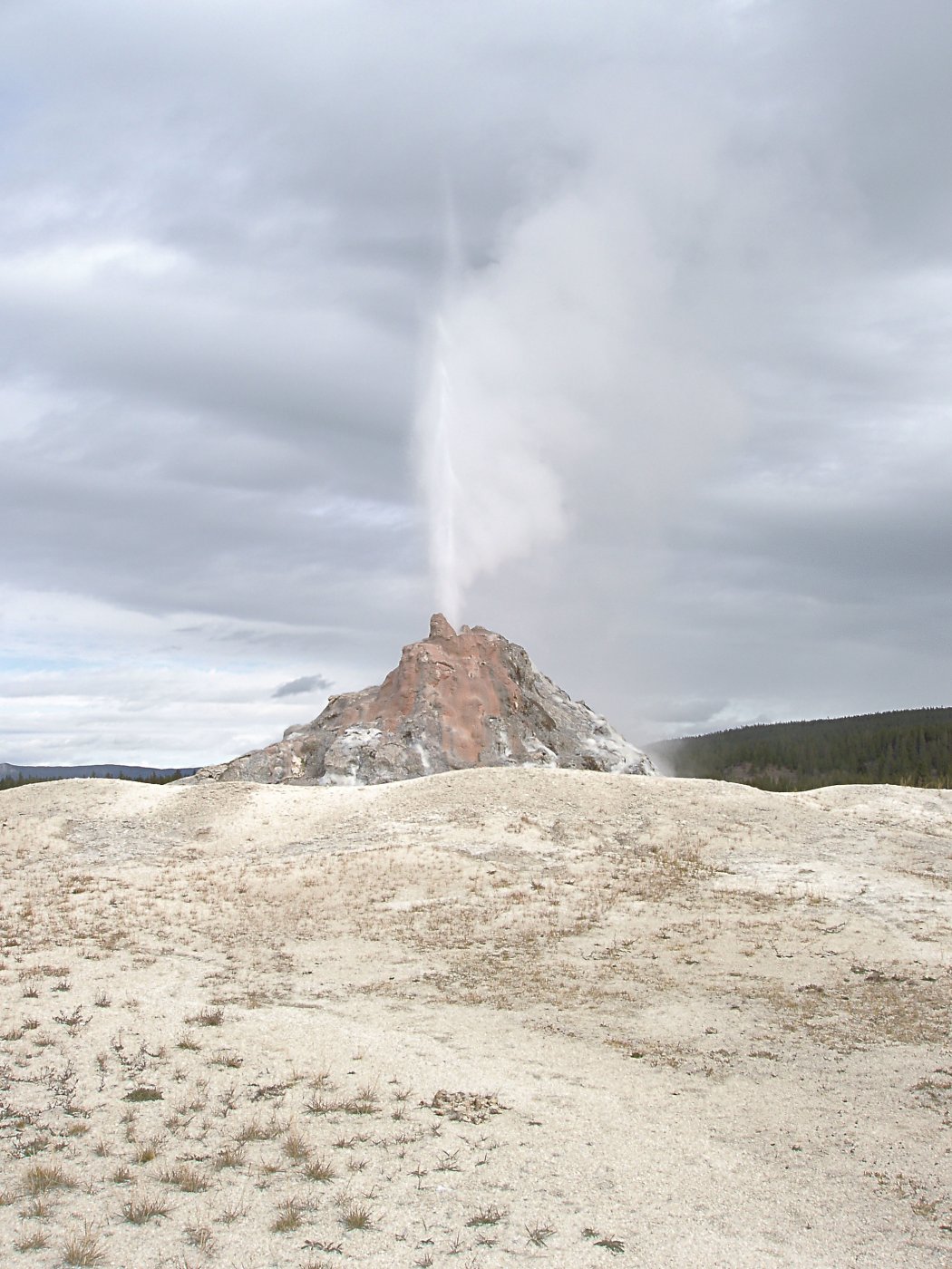 White Dome Geyser Erupting