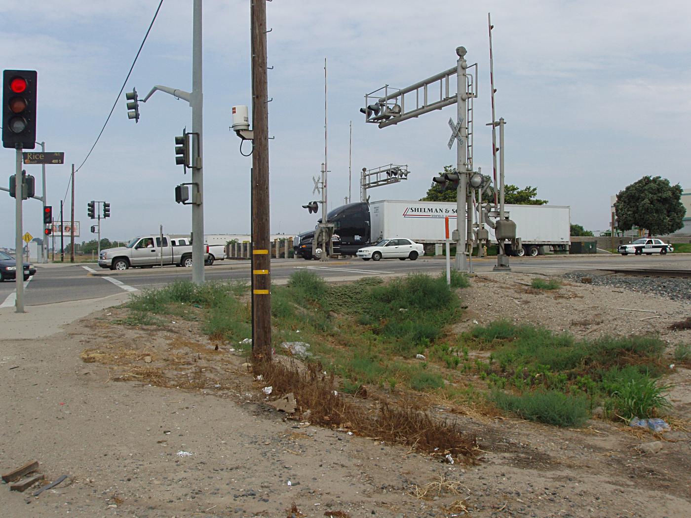 Semi Stopped on the Tracks