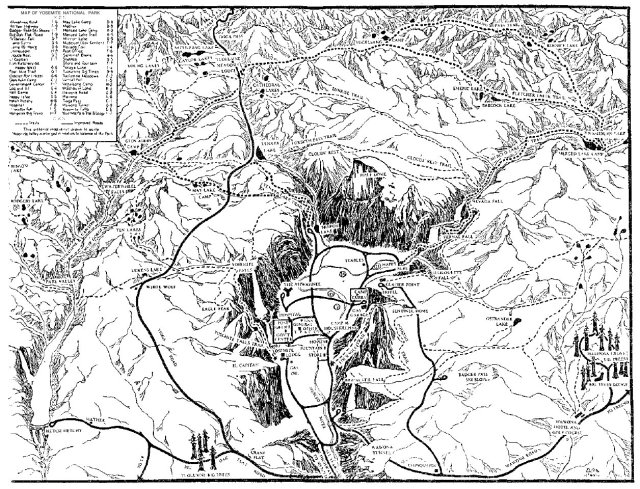 Yosemite Map, 1948