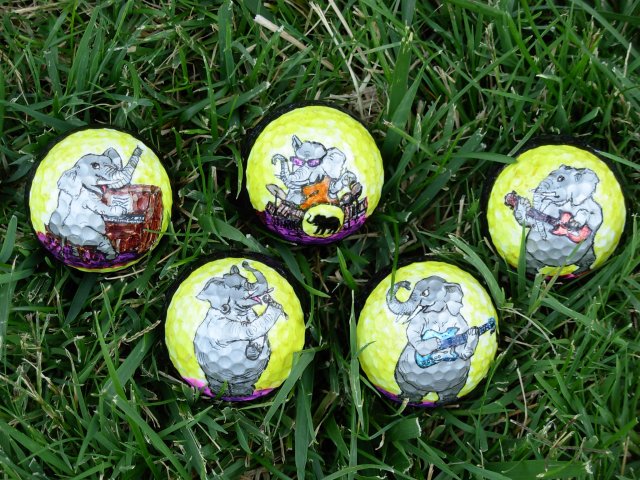 The all Elephant Band golf ball set