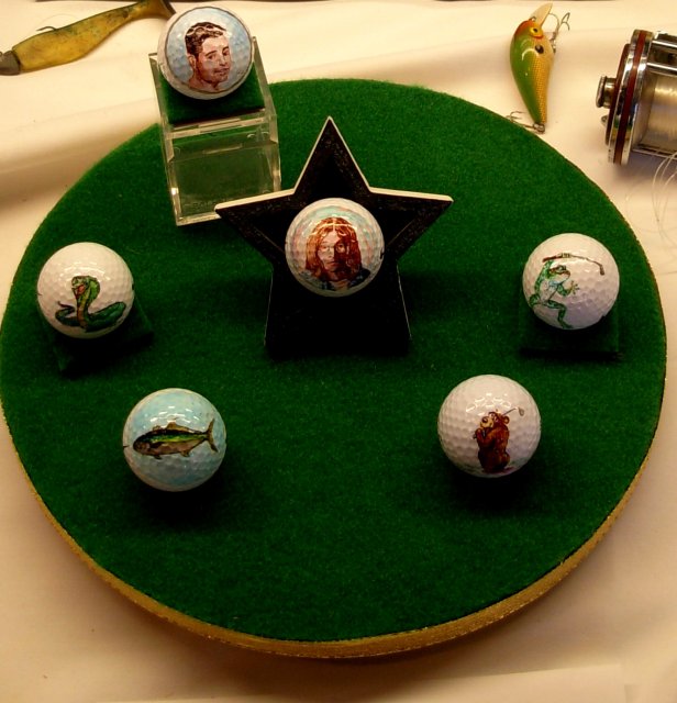 Golf ball display for Fathers Day