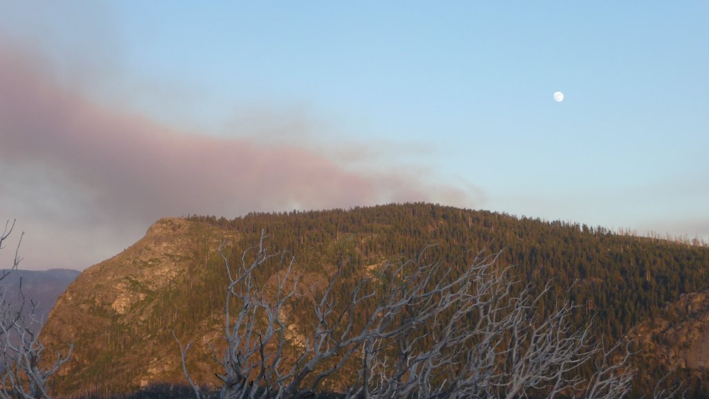 Harden fire and moon from Mt Condon July 4th 2009