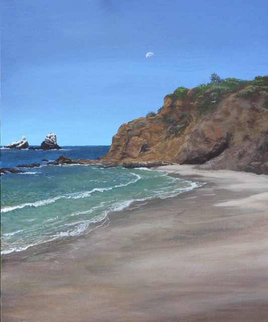 Moon over Crescent Bay