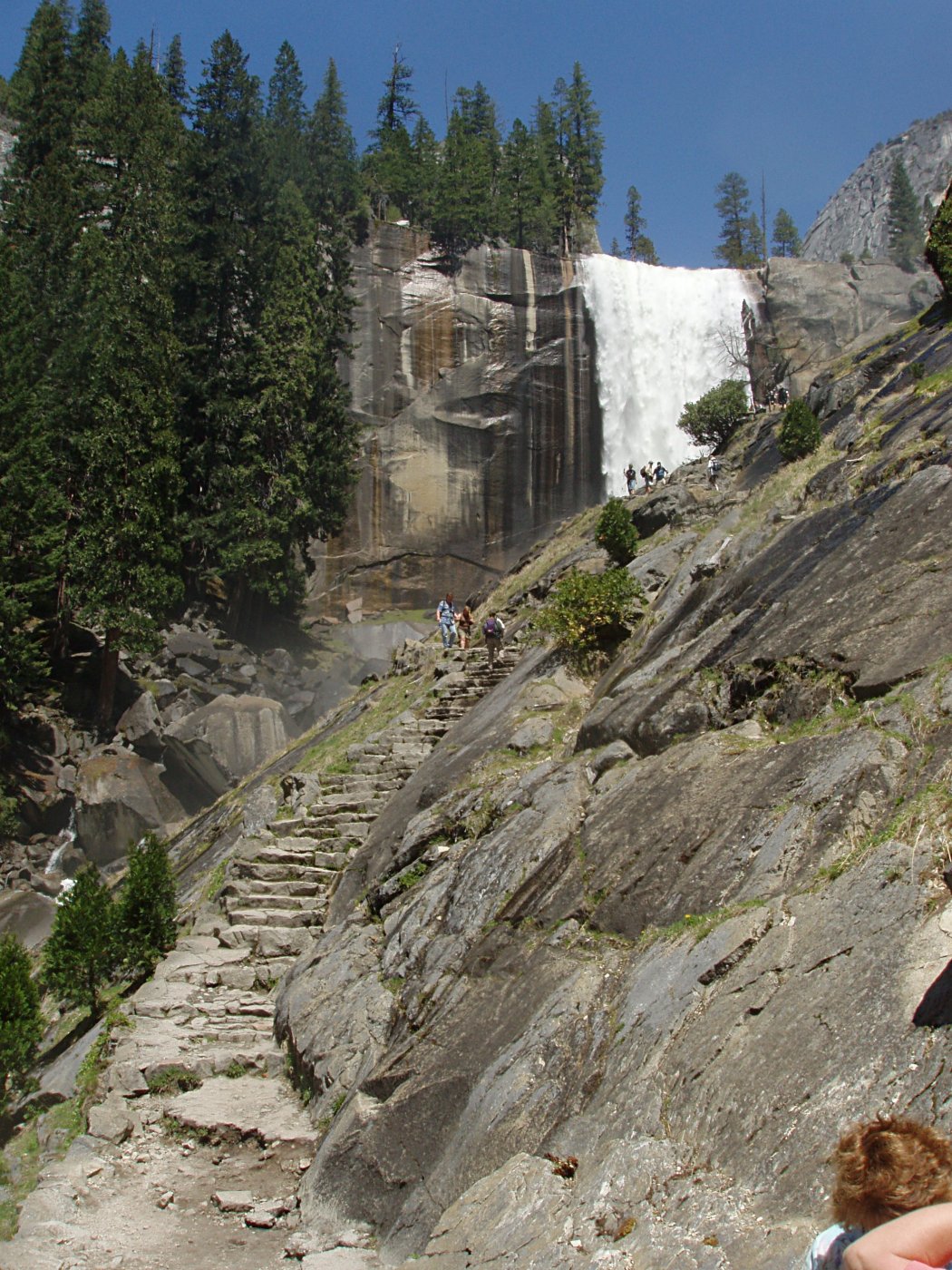 Heading up the Mist Trail