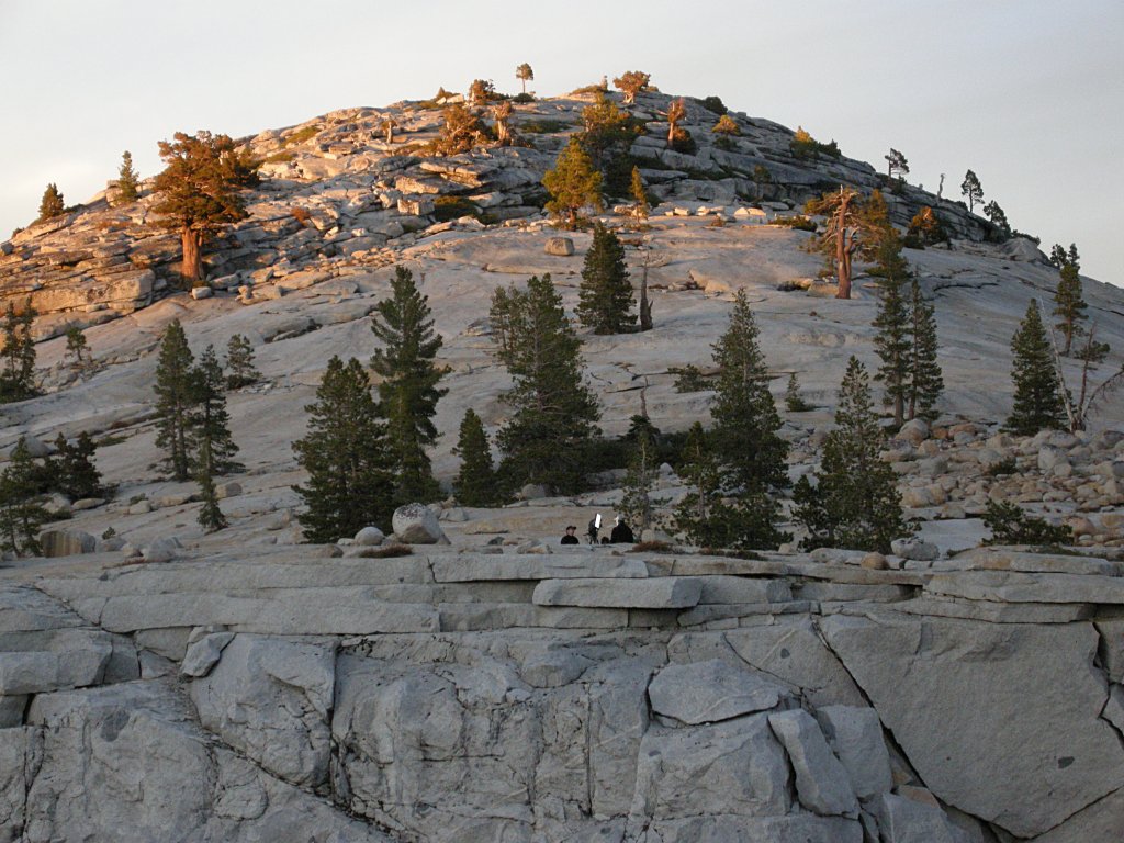 Somebody filming on the rocks across from Olmsted Point