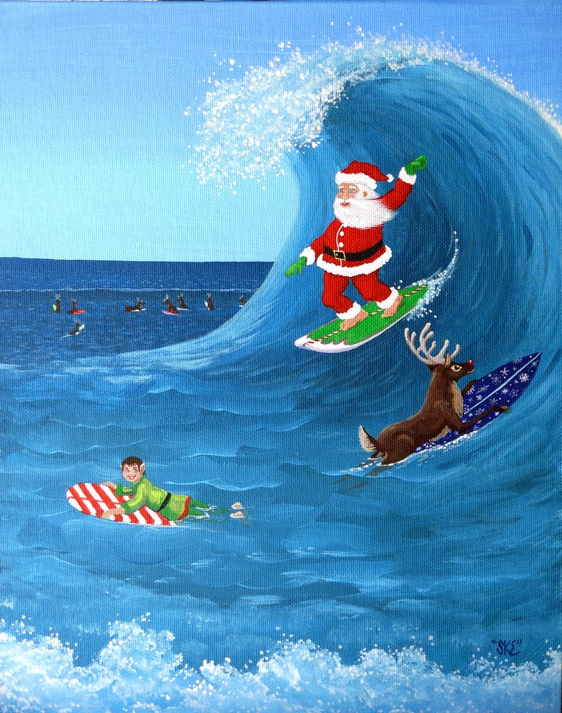 SURFING SANTA