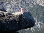 Chick-on psyching up for a handstand