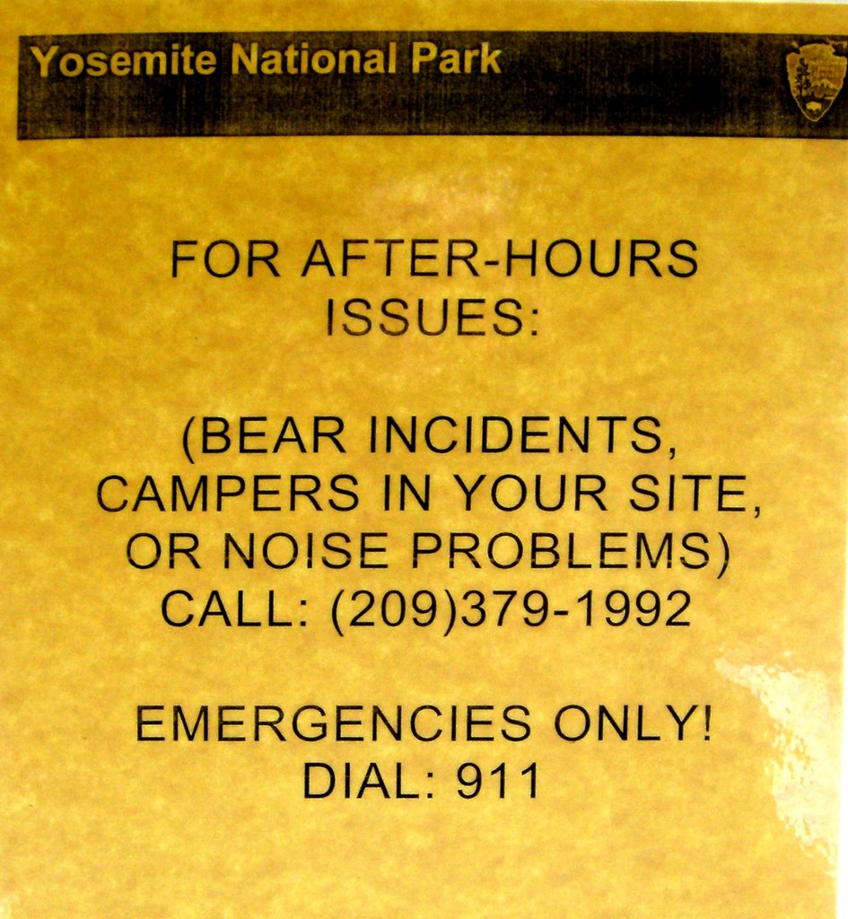 After hours campground issues memo