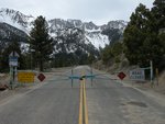 Locked gate on Highway 120 below Tioga Pass