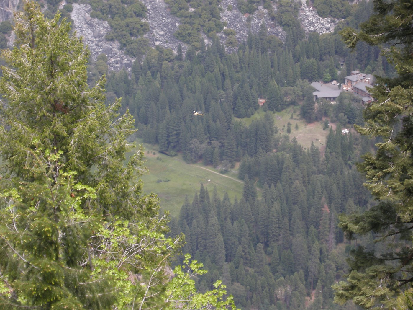 Helicopter in Yosemite Valley