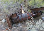 Abandoned mining equipment at the Pine Creek trailhead