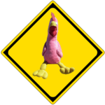 Chick-on Caution Sign