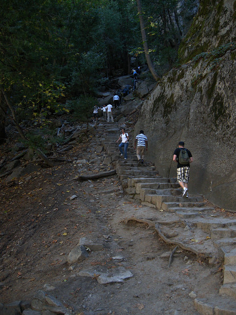 Getting close to the top of the Mist Trail