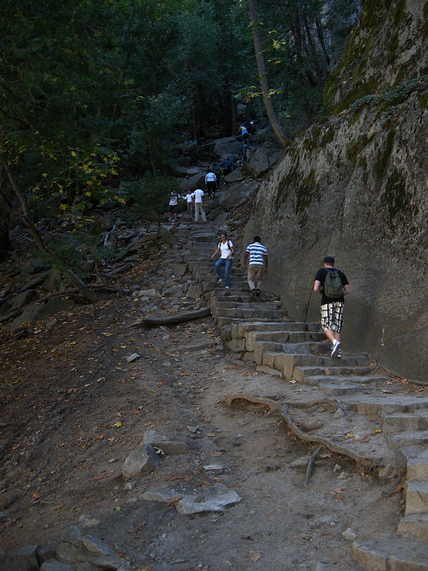 Getting close to the top of the Mist Trail