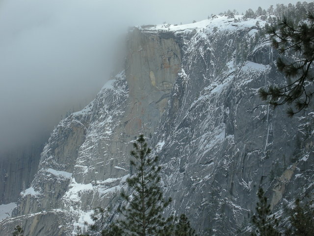 Half Dome Lost in Clouds