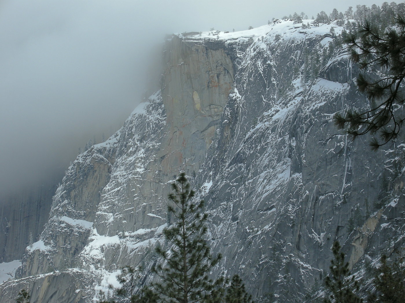 Half Dome Lost in Clouds