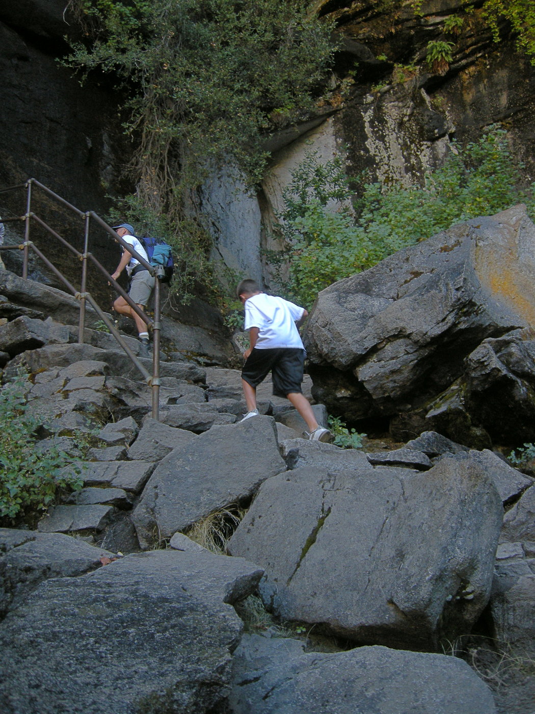 Near the top of the Mist Trail