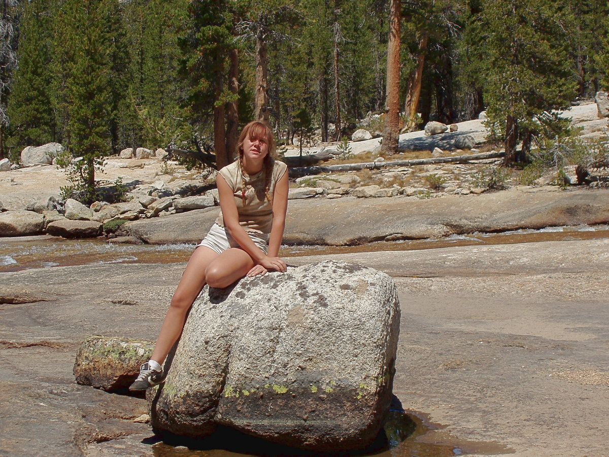 Krystal at the Tuolumne River