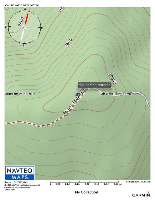 Mount Baldy Topo