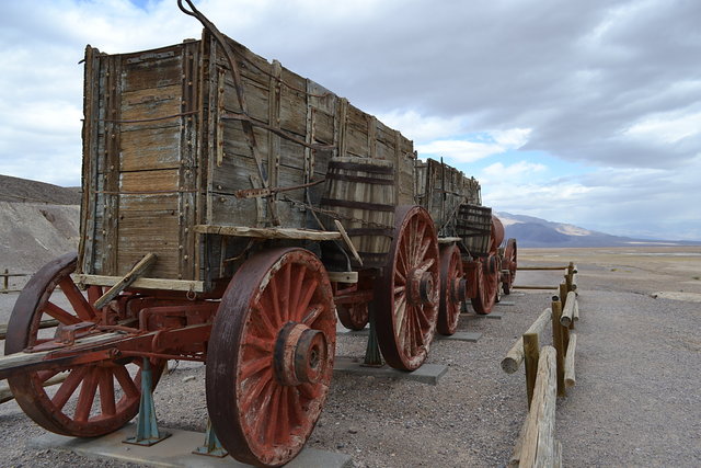 Wagons at Harmony Borax Works