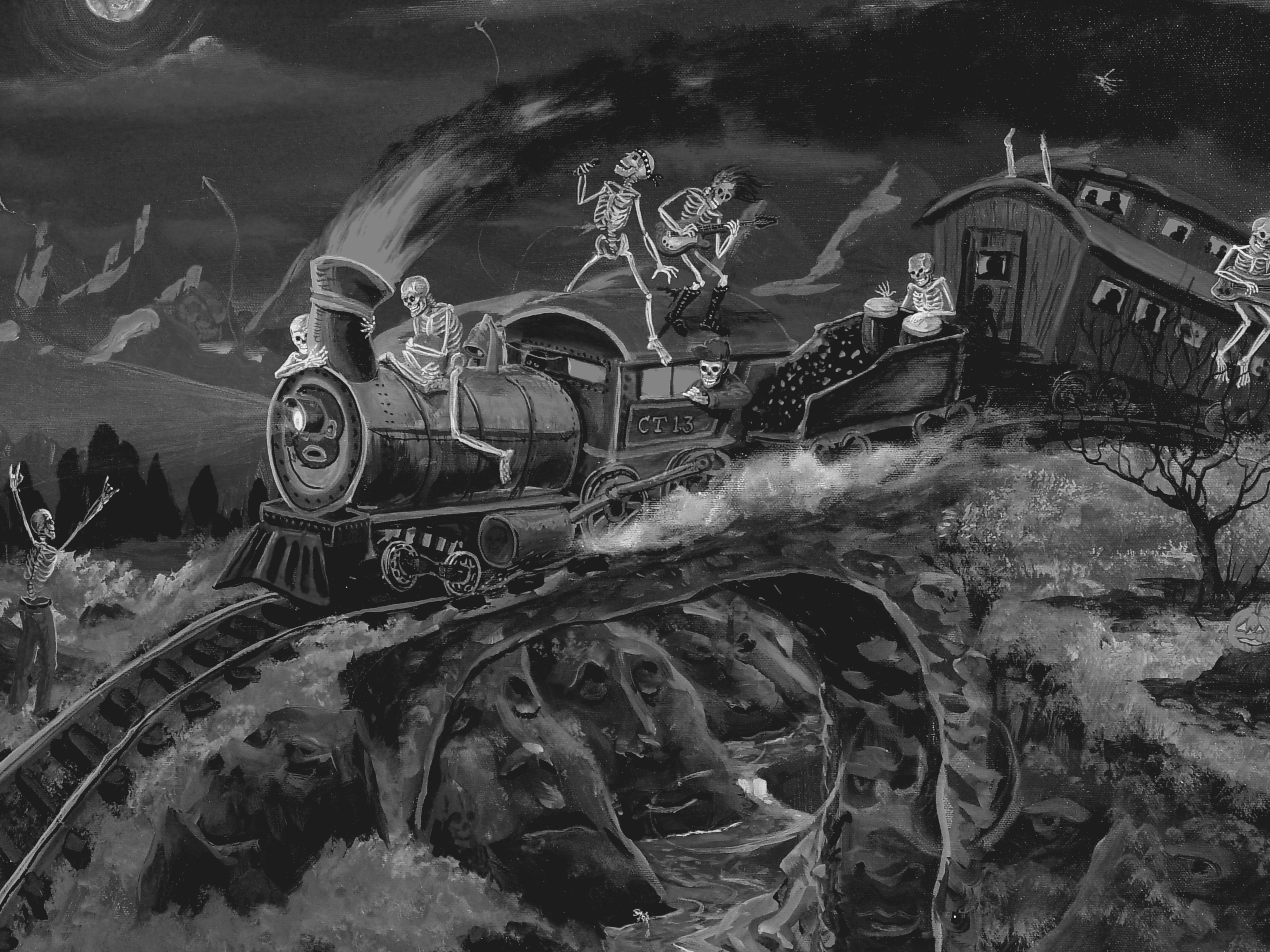 The Crazy Train gray tone