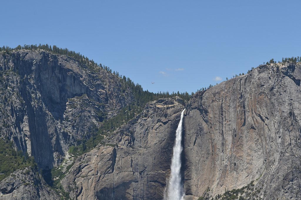 Park helicopter search at Upper Yosemite Falls