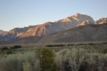 Sunrise hits the Sierra below Onion Valley