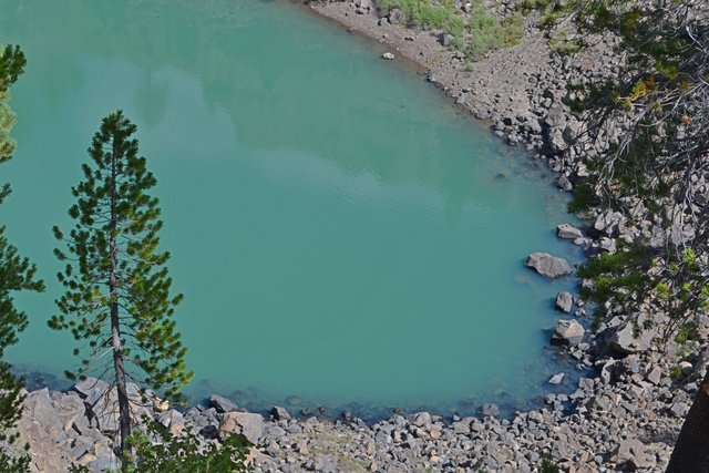 Pool in bottom of one of the Inyo Craters