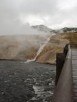 Hot Water Flowing Out of Excelsior and Into the Firehole River