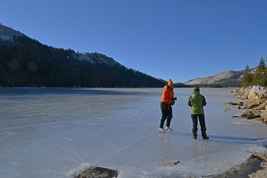 Ice Skating on Tenaya Lake