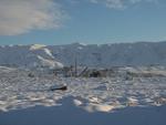 View of a Snowy Central Road on the Way to Bowen Ranch