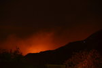 Madre Fire at night