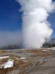 Old Faithful erupting