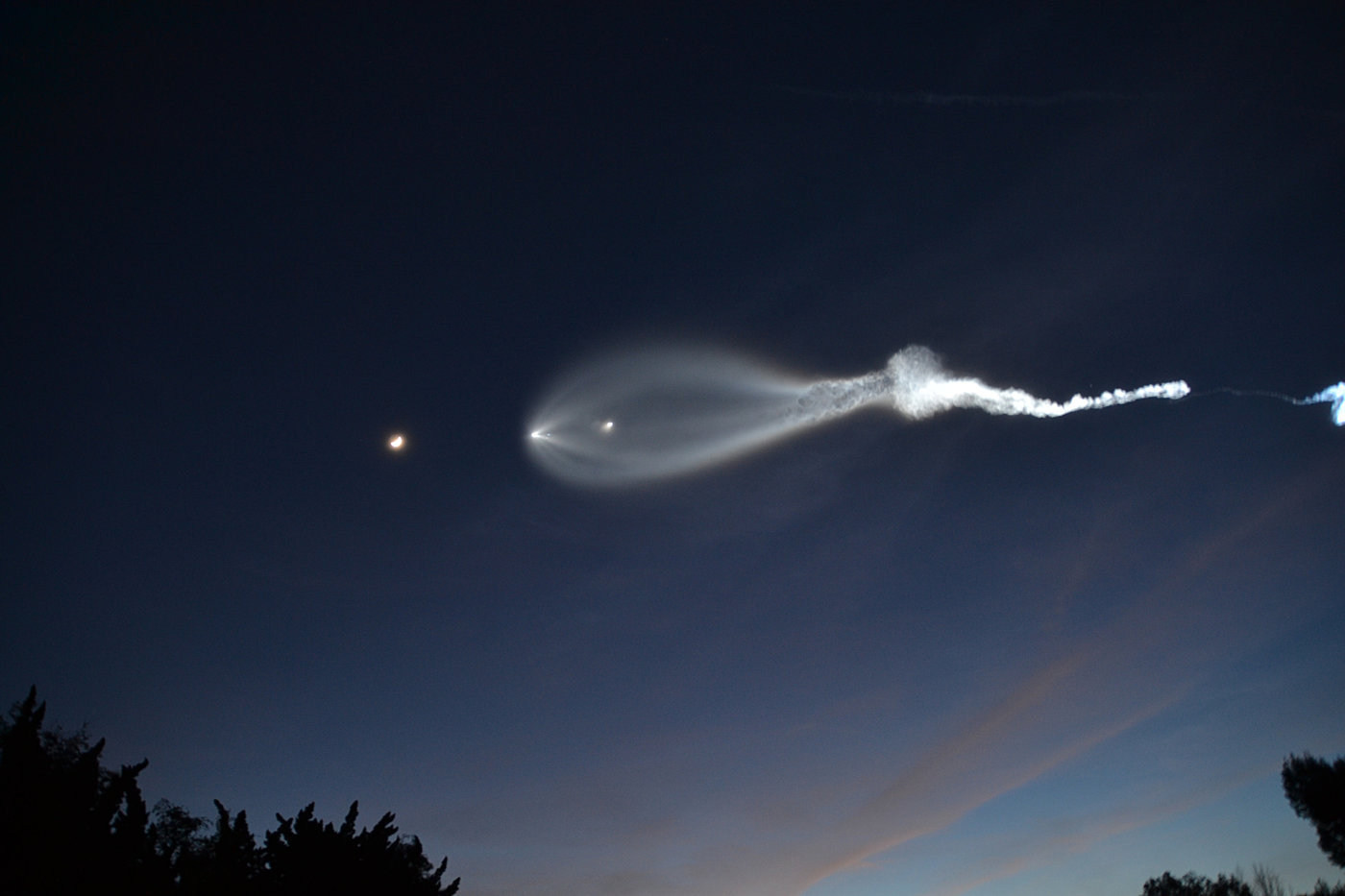 Falcon 9 in flight