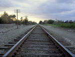 Looking Down the Tracks on a Stormy Day