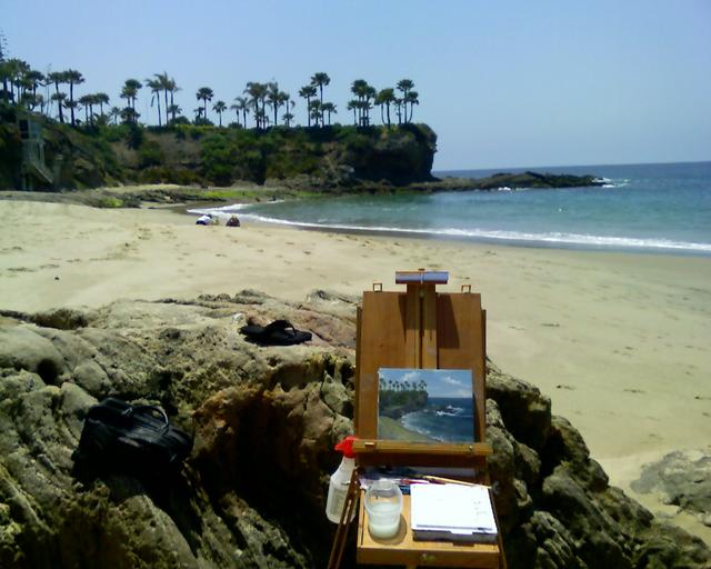 Plein Air Painting Crescent Bay