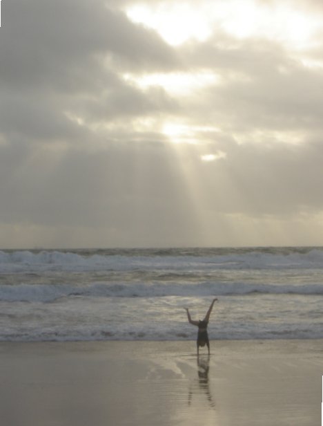 Huntington Beach in February Cartwheel