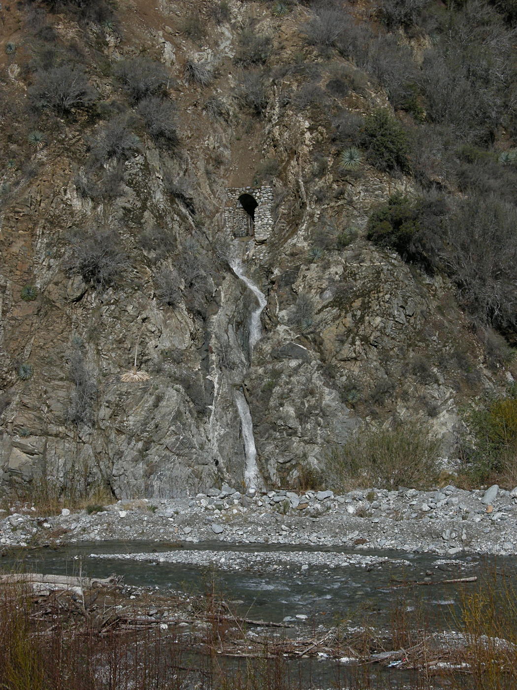 Water Falling from Tunnel