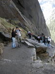 Wet Hikers on the Mist Trail