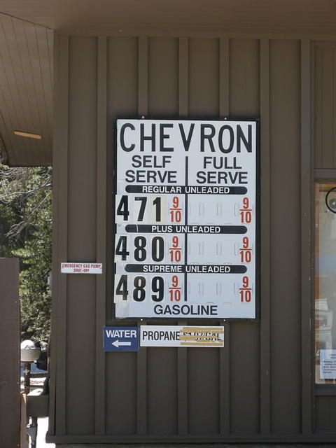 Tuolumne Meadows Gas Prices