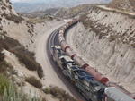 Cajon Trains Passing at Summit