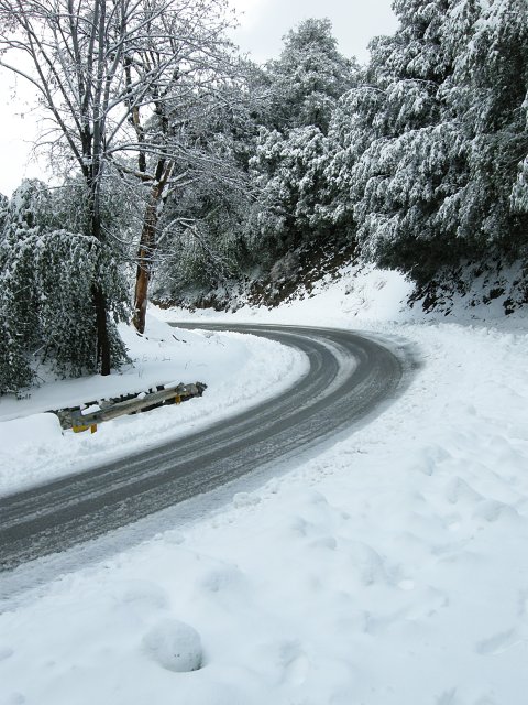 Glendora Ridge Road After Snow Storm