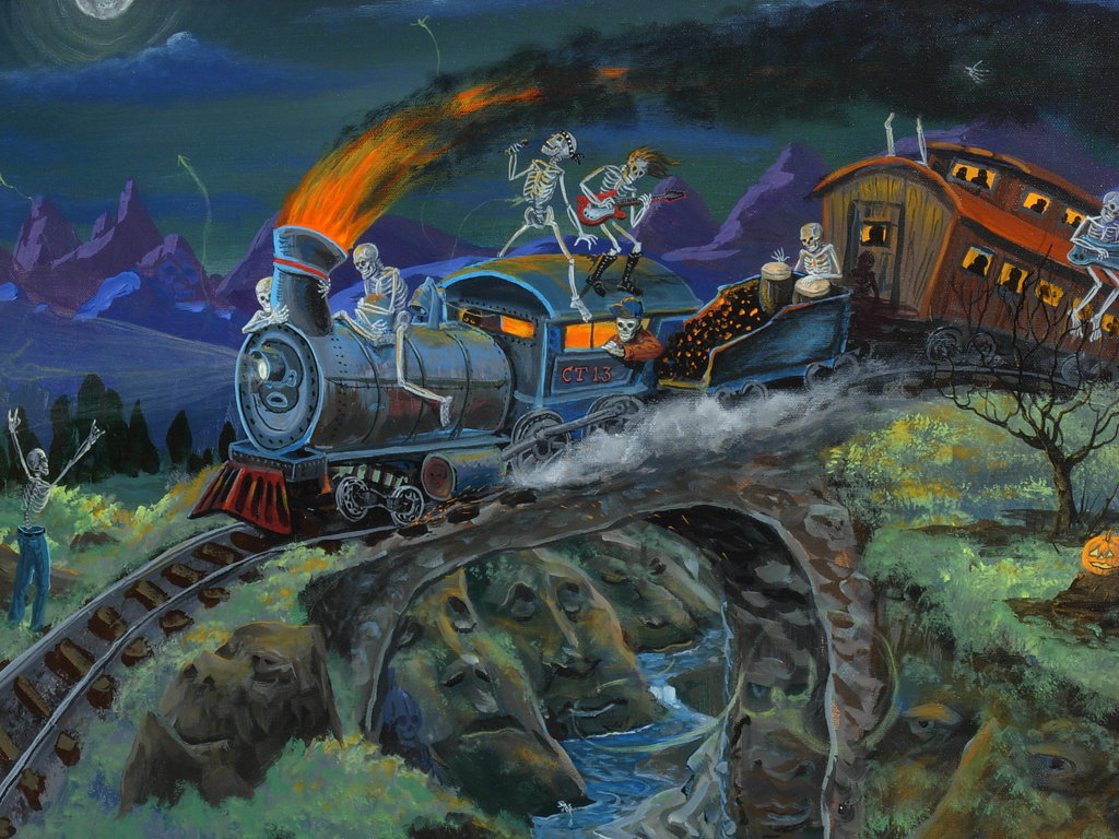 The CRAZY TRAIN (acrylic painting on canvas)