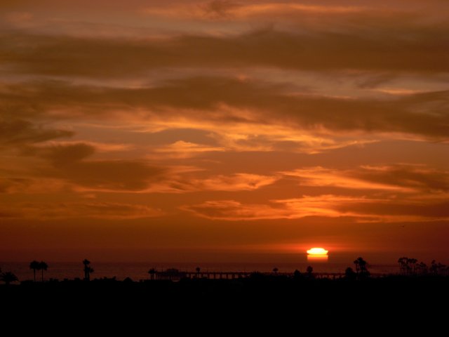 Sunset over Balboa Pier 