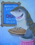 Sharks Kitchen (acrylic painting on canvas board)