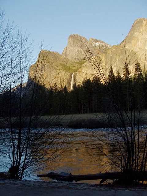 End of the Day: Merced River and Bridalveil Fall